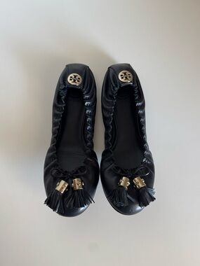Tory Burch Reese Slip On Tassel Flats
